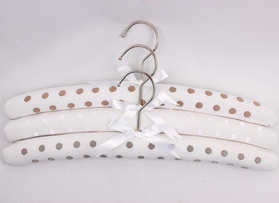 Embroidered coat hangers-set of 3 'new spots' Code:EH/NSPOTS image 0